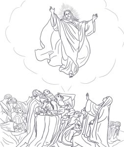 9 jesus ascends to heaven coloring page super coloring