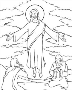 ascension of jesus coloring page