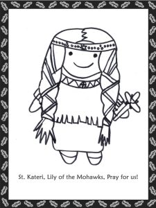 kateri coloring page the little ways