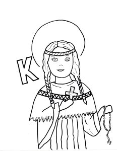 kateri saints to color