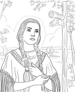 st kateri tekakwitha coloring page