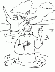 Baptism of Chirst Coloring Pages best coloring pages for kids
