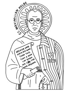 Catholic Family Crate Max Kolbe coloring page
