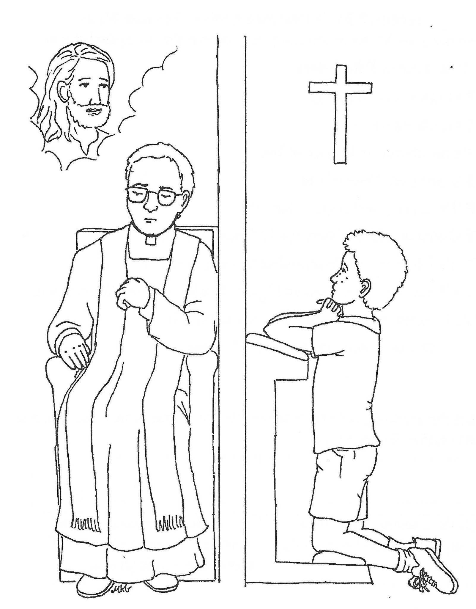 Confession Coloring Pages And Drawing - The Catholic Homeschool