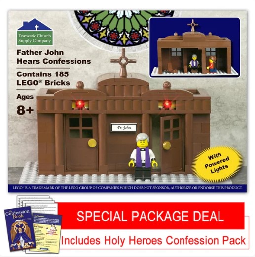 Father John Hears Confessions set holy heroes