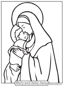 Mary and baby jesus saint annes helper