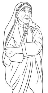Mother Teresa Top Coloring Pages