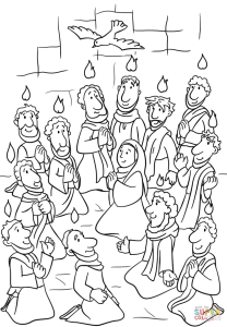 descent of the holy spirit at pentecost coloring page super coloring
