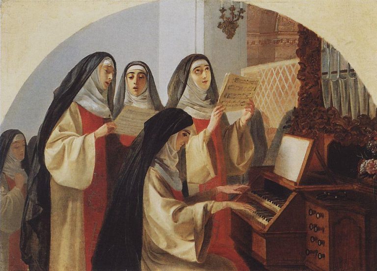 karl bryullov nuns of the convent of the sacred heart in rome monastery singing