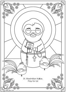 kolbe coloring page shining light dolls