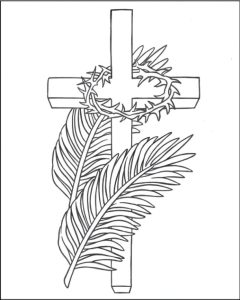 lent cross palms crown the catholic kid