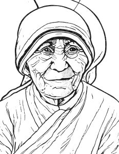 mother teresa coloring page