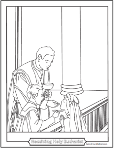 receiving holy eucharist saint annes helper