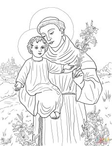 st. anthony of padua coloring page super coloring